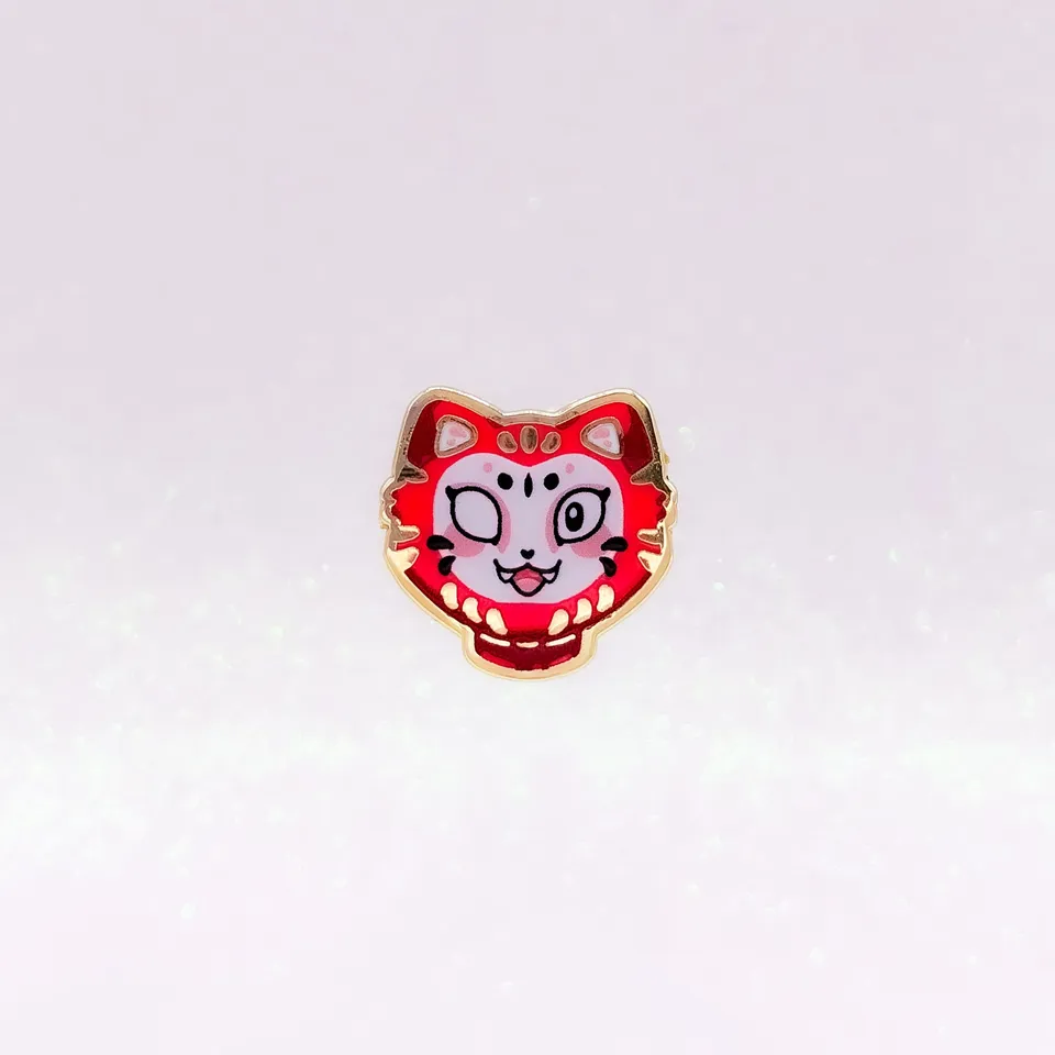 miamouz-kitty-daruma-doll-enamel-pin-katze-japan-normal image 1