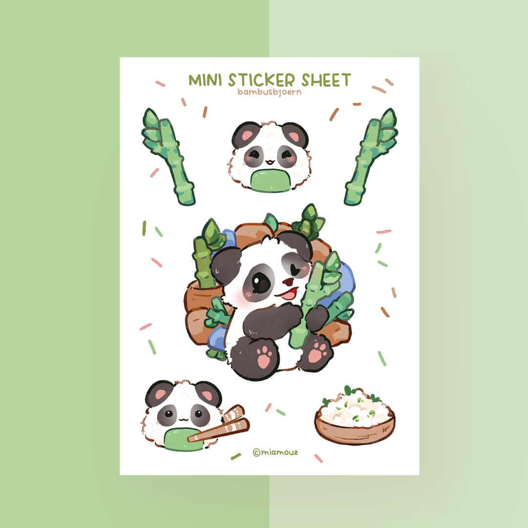 miamouz-bambusbj-rn-panda-stickerbogen-a6-matt image 1