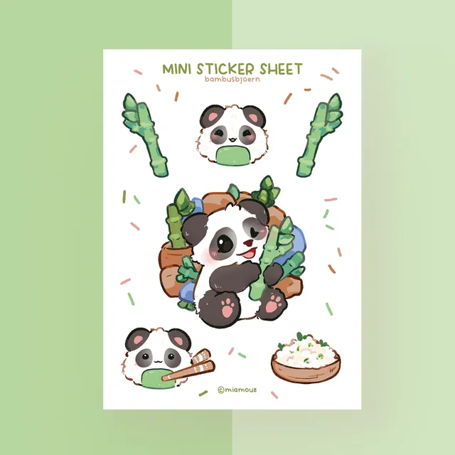 miamouz-bambusbj-rn-panda-stickerbogen-a6-matt image 1