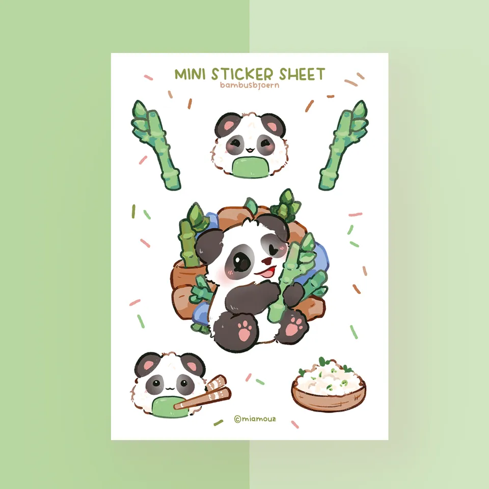 miamouz-bambusbj-rn-panda-stickerbogen-a6-matt image 1