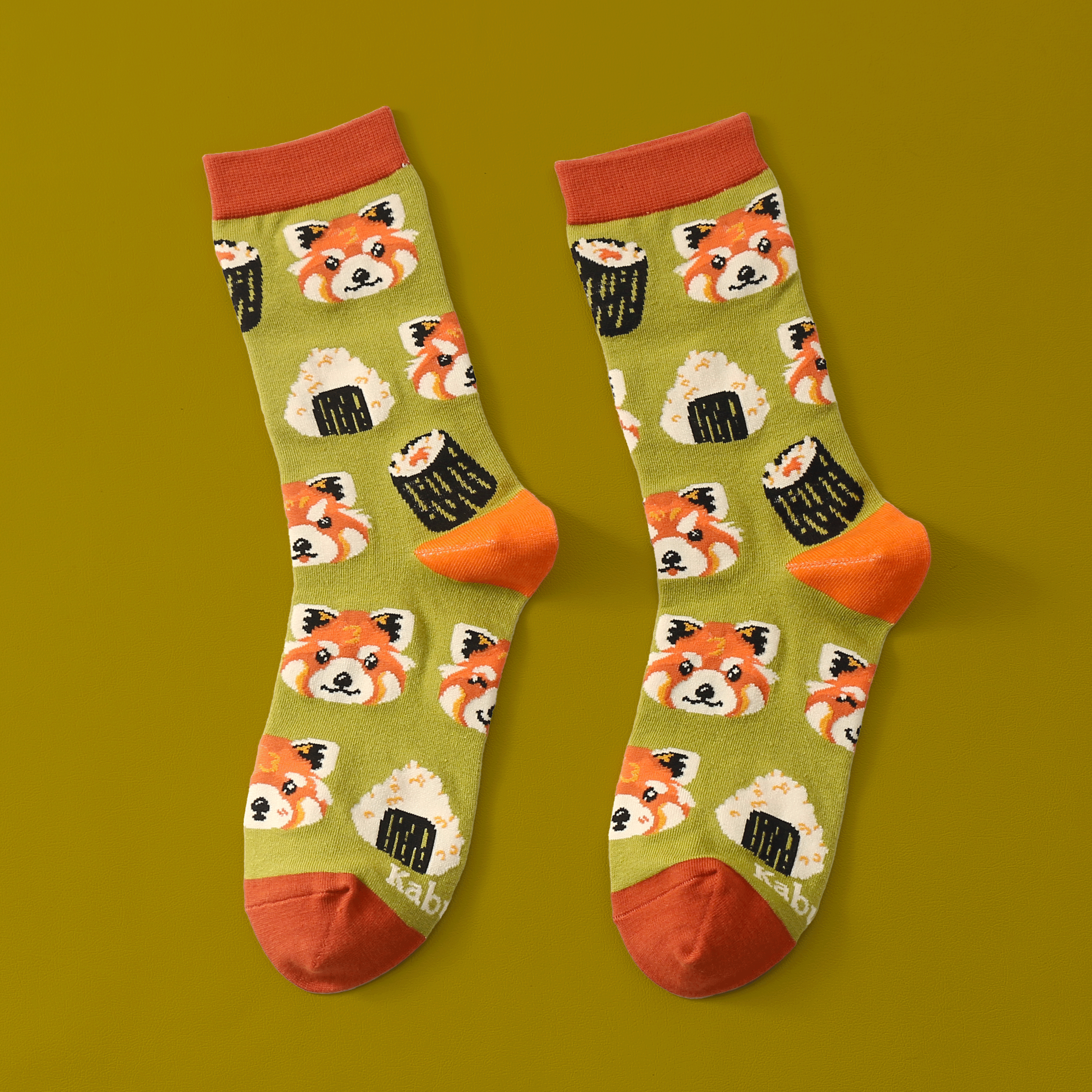 kabujiro-sushi-red-pandas-socken-37-43-baumwolle image 1