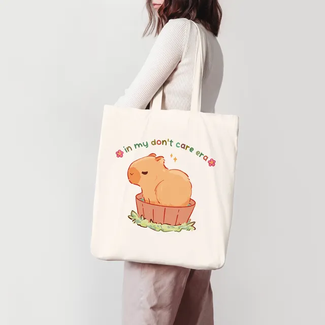 miamouz-don-t-care-era-capybara-tote-bag-baumwolle image 1