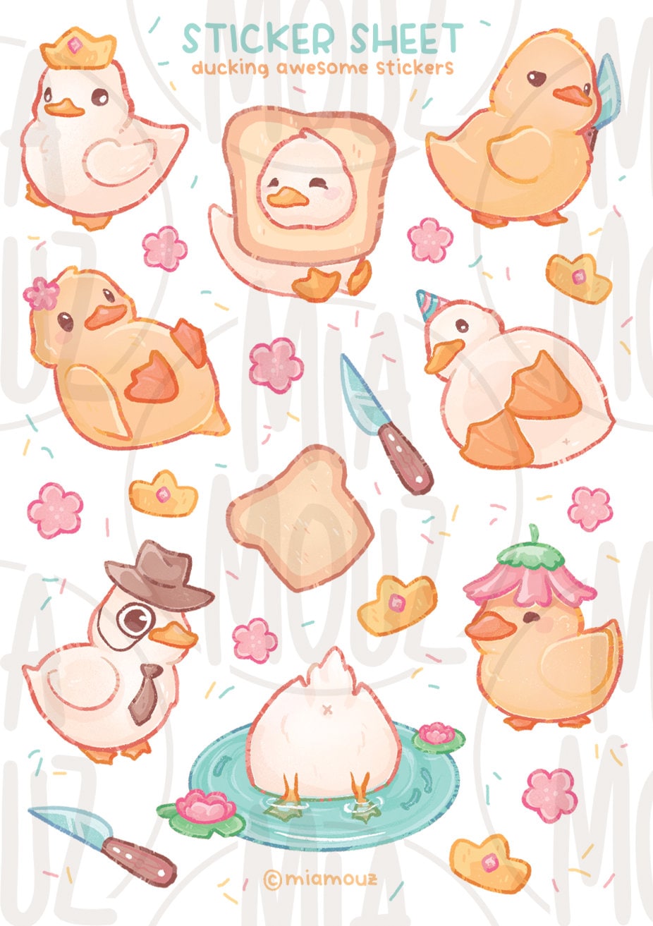miamouz-ducking-awesome-sticker-sheet-ente-a6 image 3