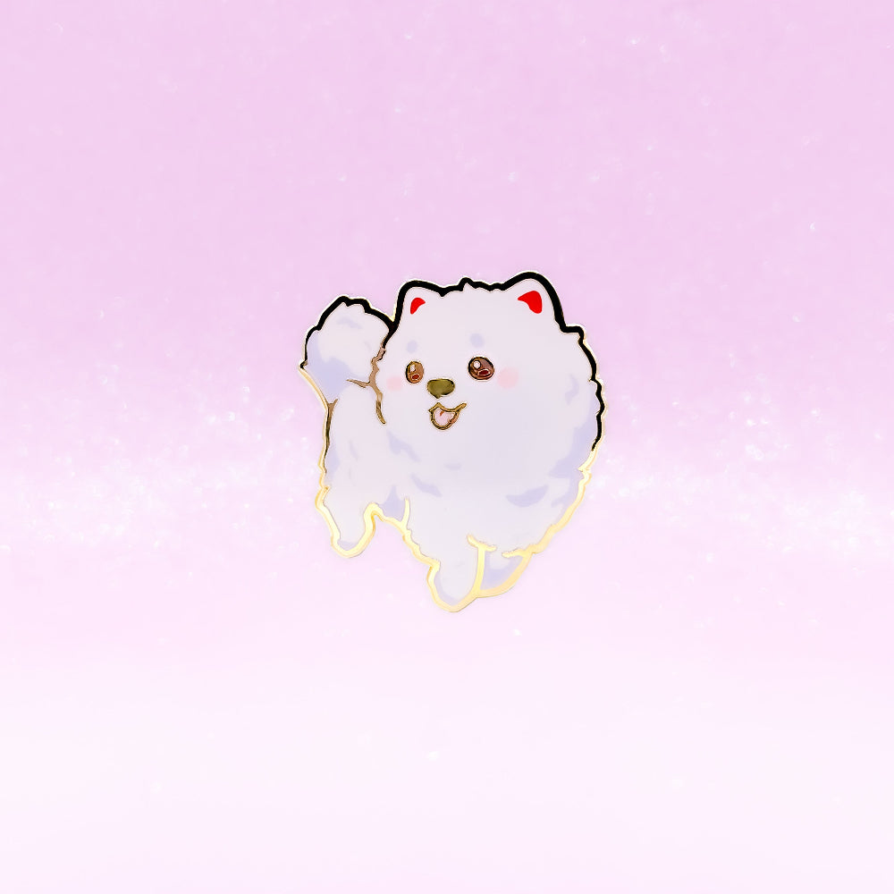 miamouz-samoyed-spitz-enamel-pin-wei-hund image 1