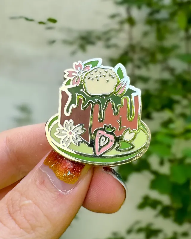 kabujiro-enamel-pins-japanese-honey-toast-emaille-pin-matcha image 1