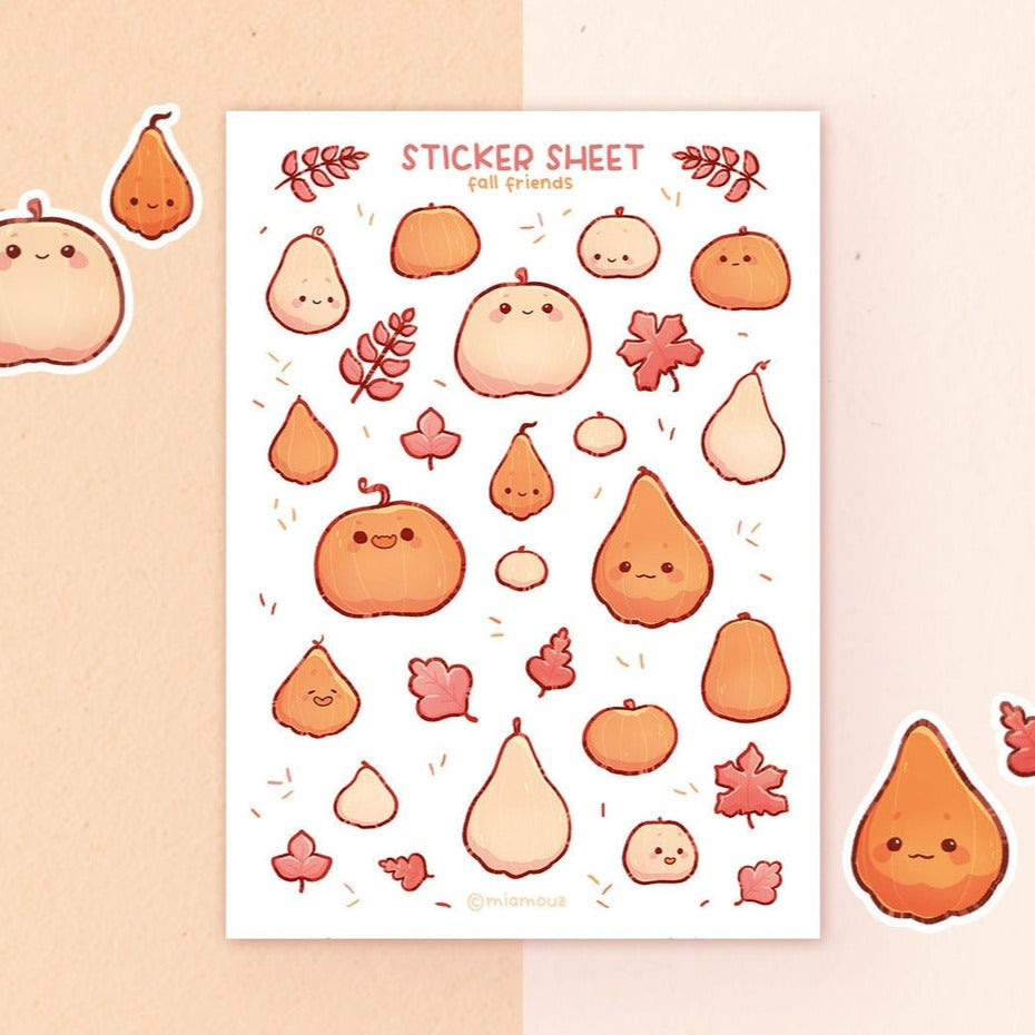miamouz-fall-friends-sticker-sheet-k-rbis-a6-matt image 1