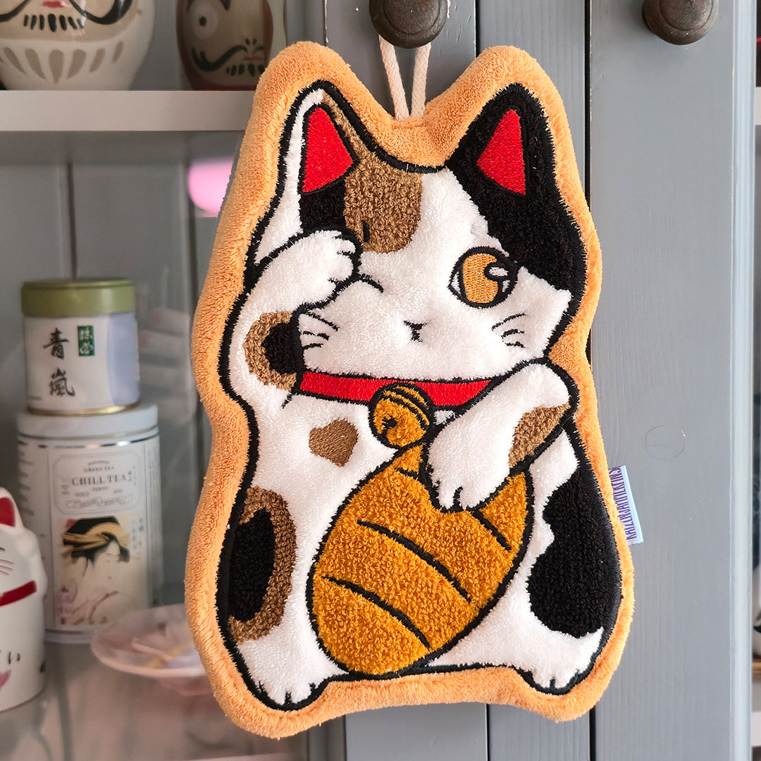 katzenjammerpins-socks-lucky-cat-handtuch-mikrofaser-30-35cm image 2