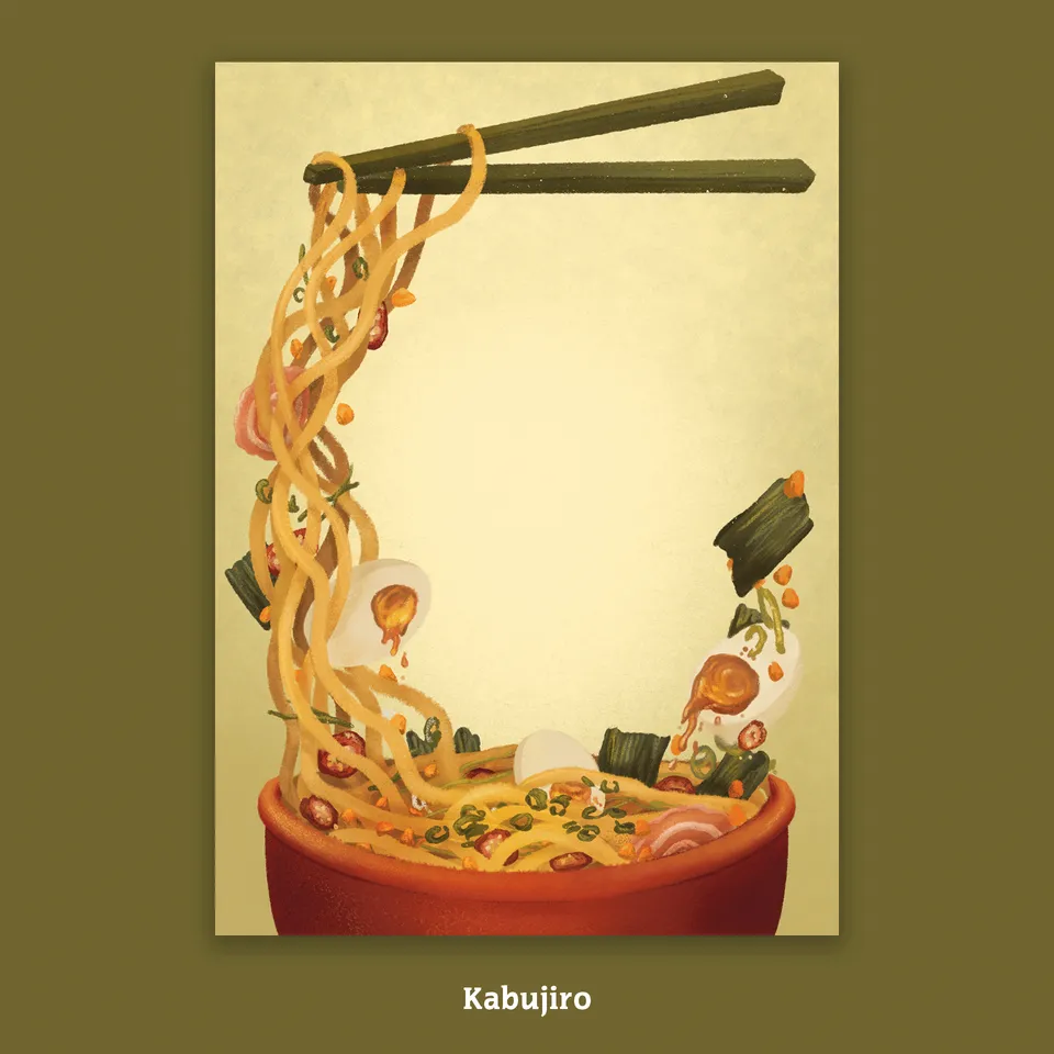 kabujiro-ramen-bowl-a6-notizblock-50-blatt-japan image 1