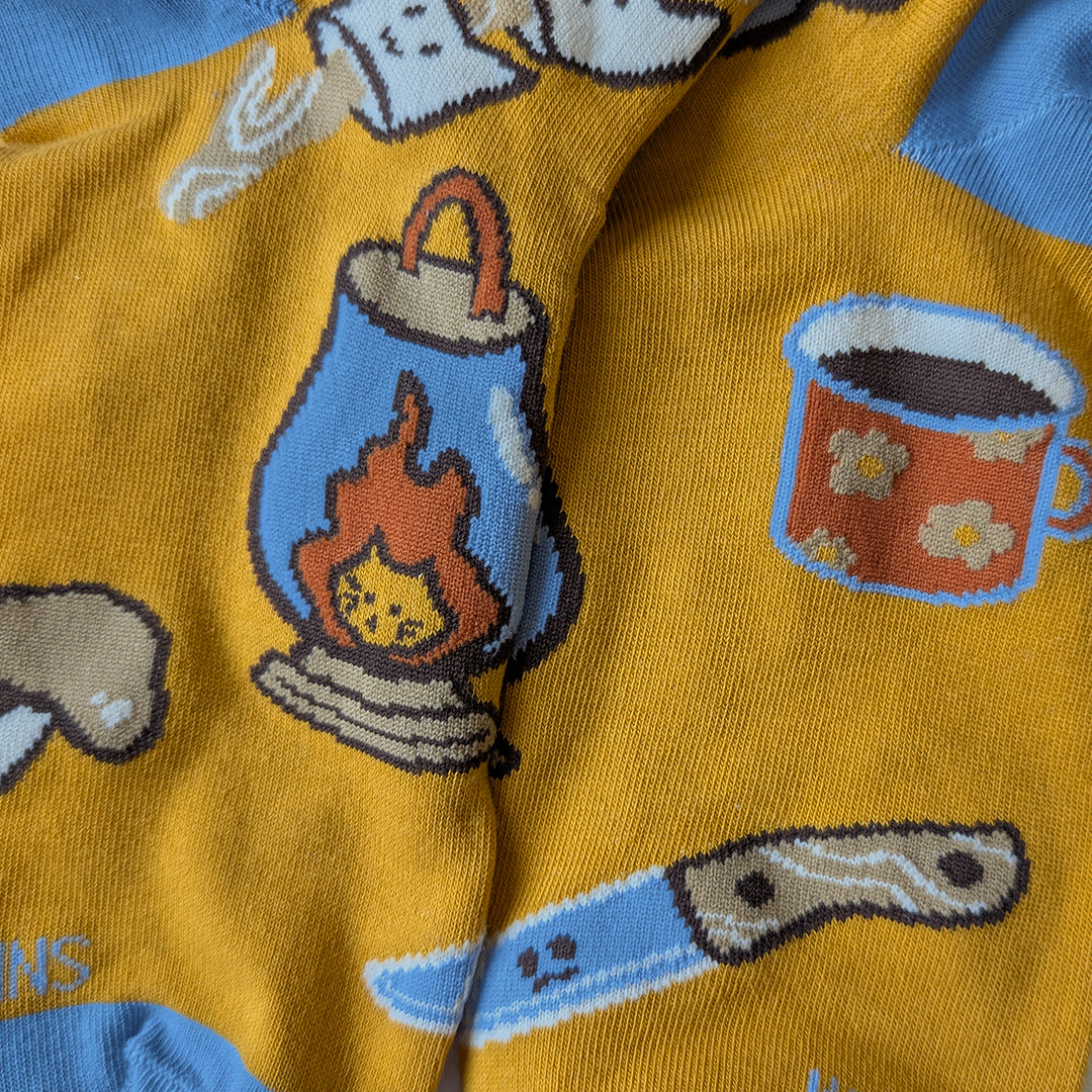 katzenjammerpins-camping-cat-art-socken-baumwolle-38-47 image 2