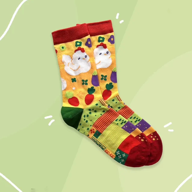 miamouz-socks-chicken-farm-socken-bunt-h-hner-eu-35-39 image 1