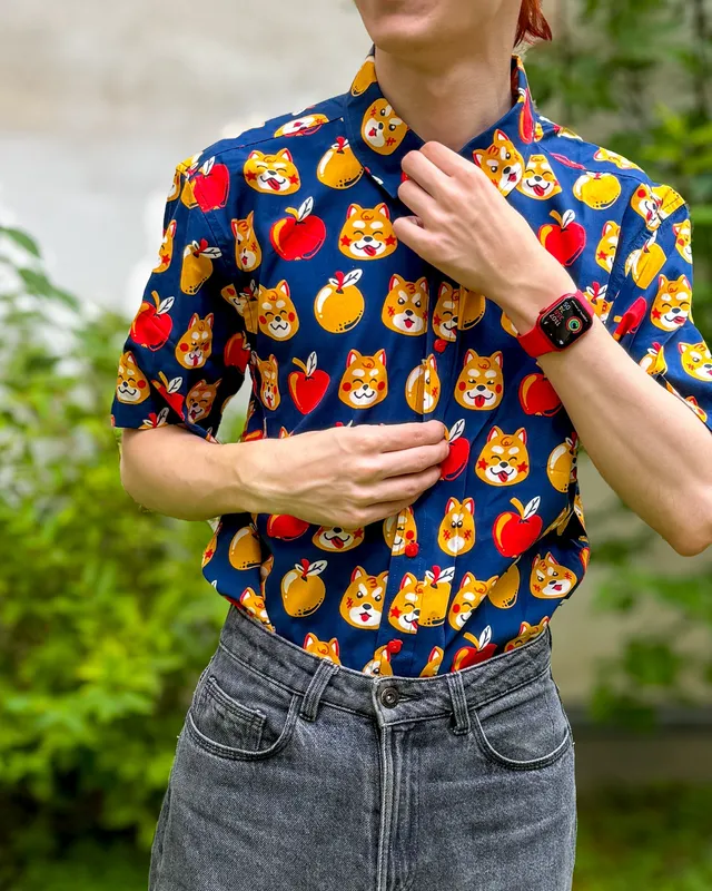 kabujiro-apple-shiba-button-up-hemd-shiba-hund image 1