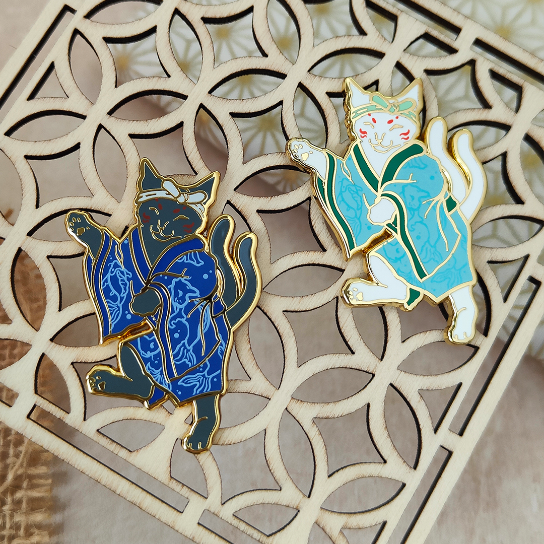 katzenjammerpins-hard-enamel-pins-nekomata-enamel-pin-white-katze image 1