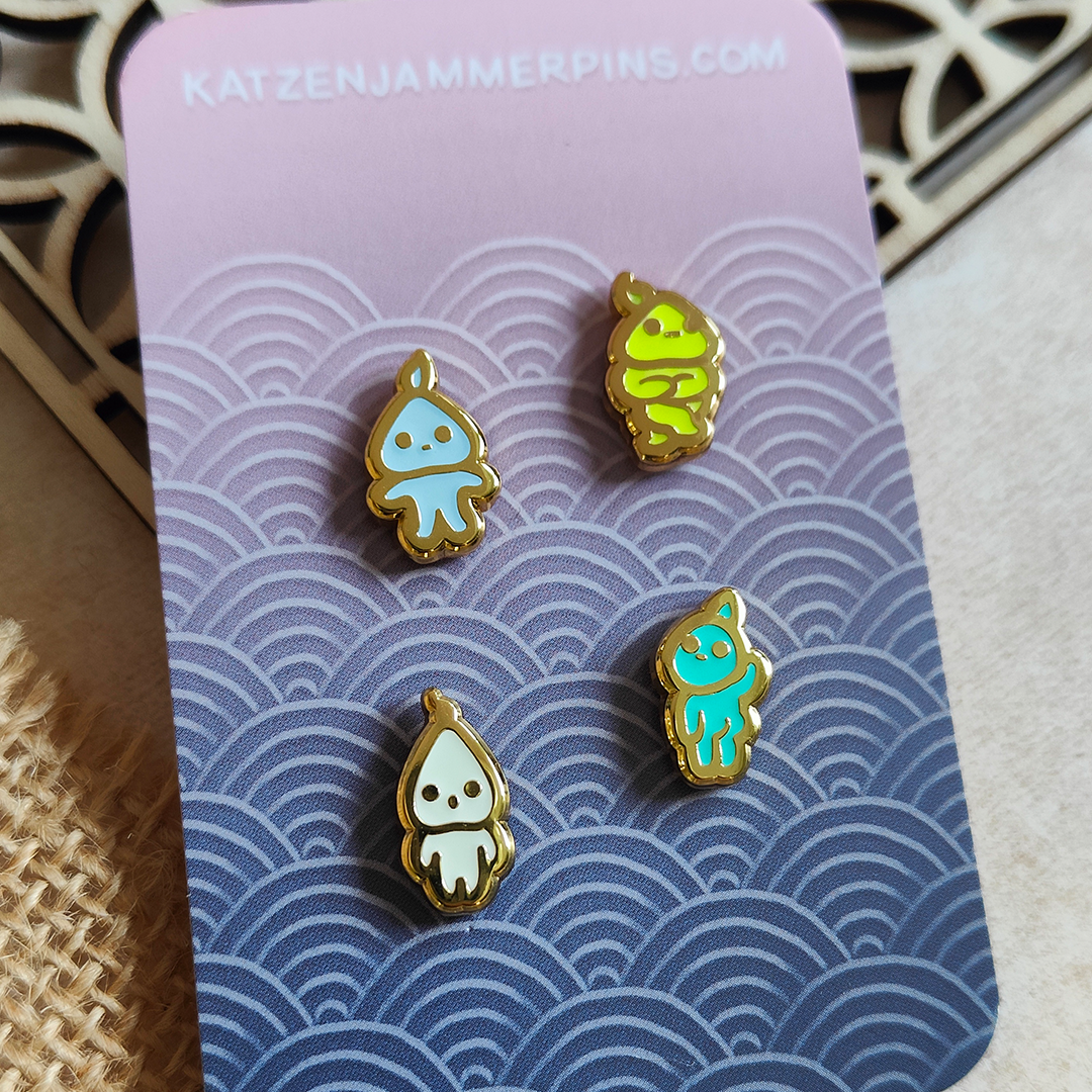 katzenjammerpins-kodama-emaille-pin-set-nachtleuchtend-mini image 1