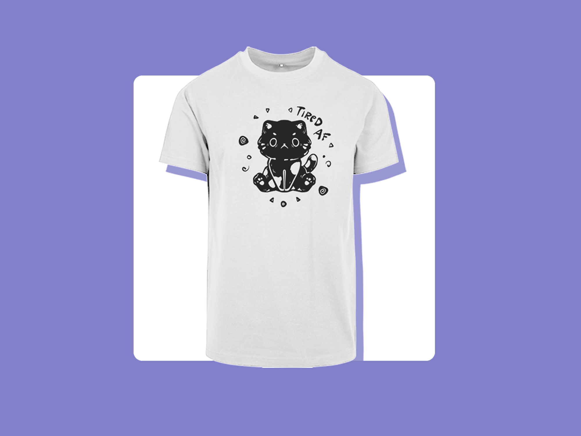 miamouz-tired-af-cat-t-shirt-unisex-baumwolle image 5