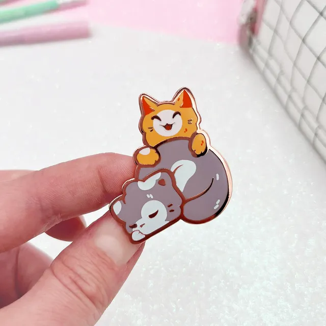miamouz-best-friends-kitty-friend-emaille-pin-katze-38-mm image 1