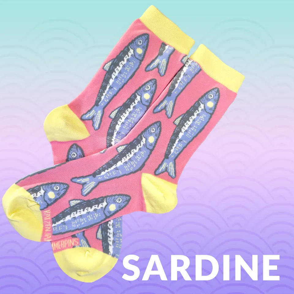 katzenjammerpins-sardine-art-socken-eu-38-47-fischmotiv image 1