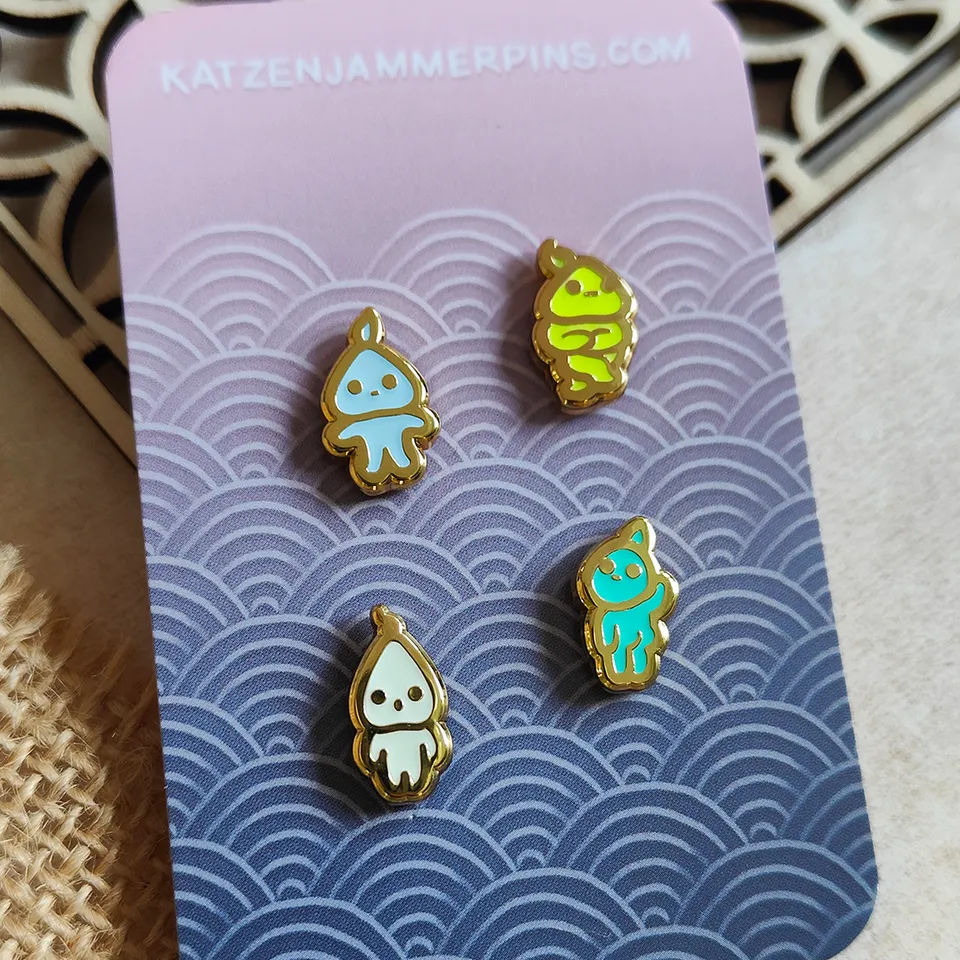 katzenjammerpins-kodama-emaille-pin-set-nachtleuchtend-mini image 1