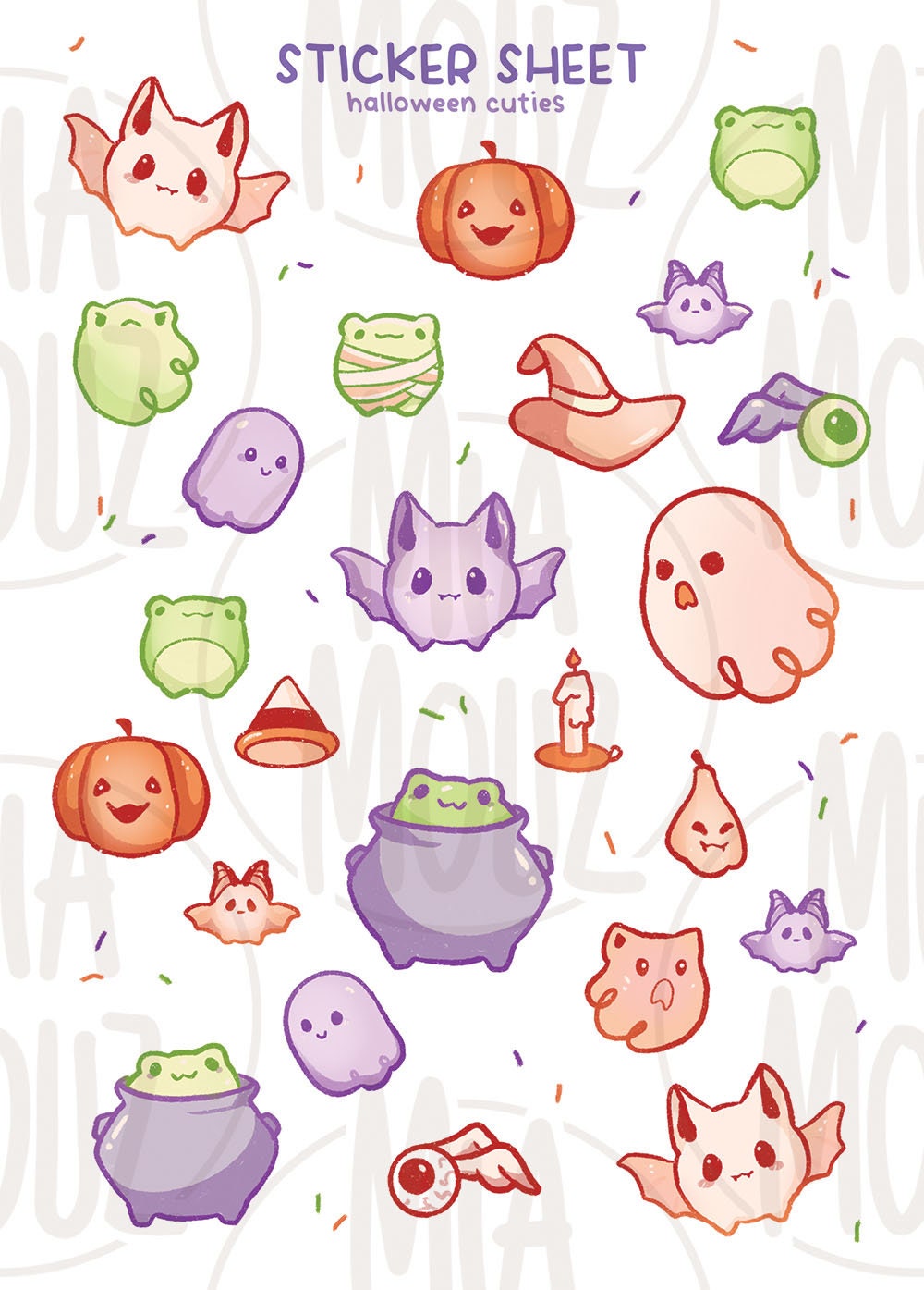 miamouz-halloween-cuties-stickerbogen-a6-matt-halloween image 3