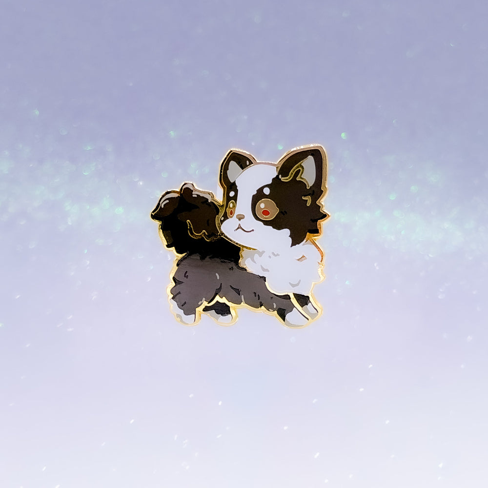 miamouz-chihuahua-schwarz-wei-emaille-pin-normal image 1