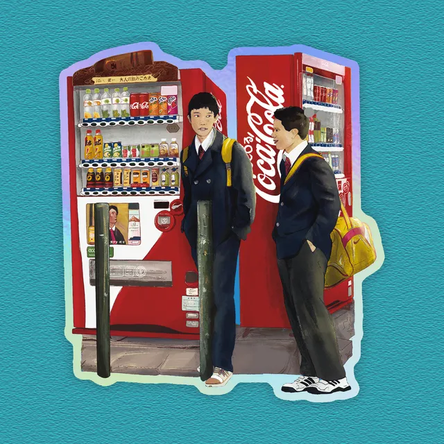 kabujiro-vending-machine-boys-holo-sticker-92x102mm image 1