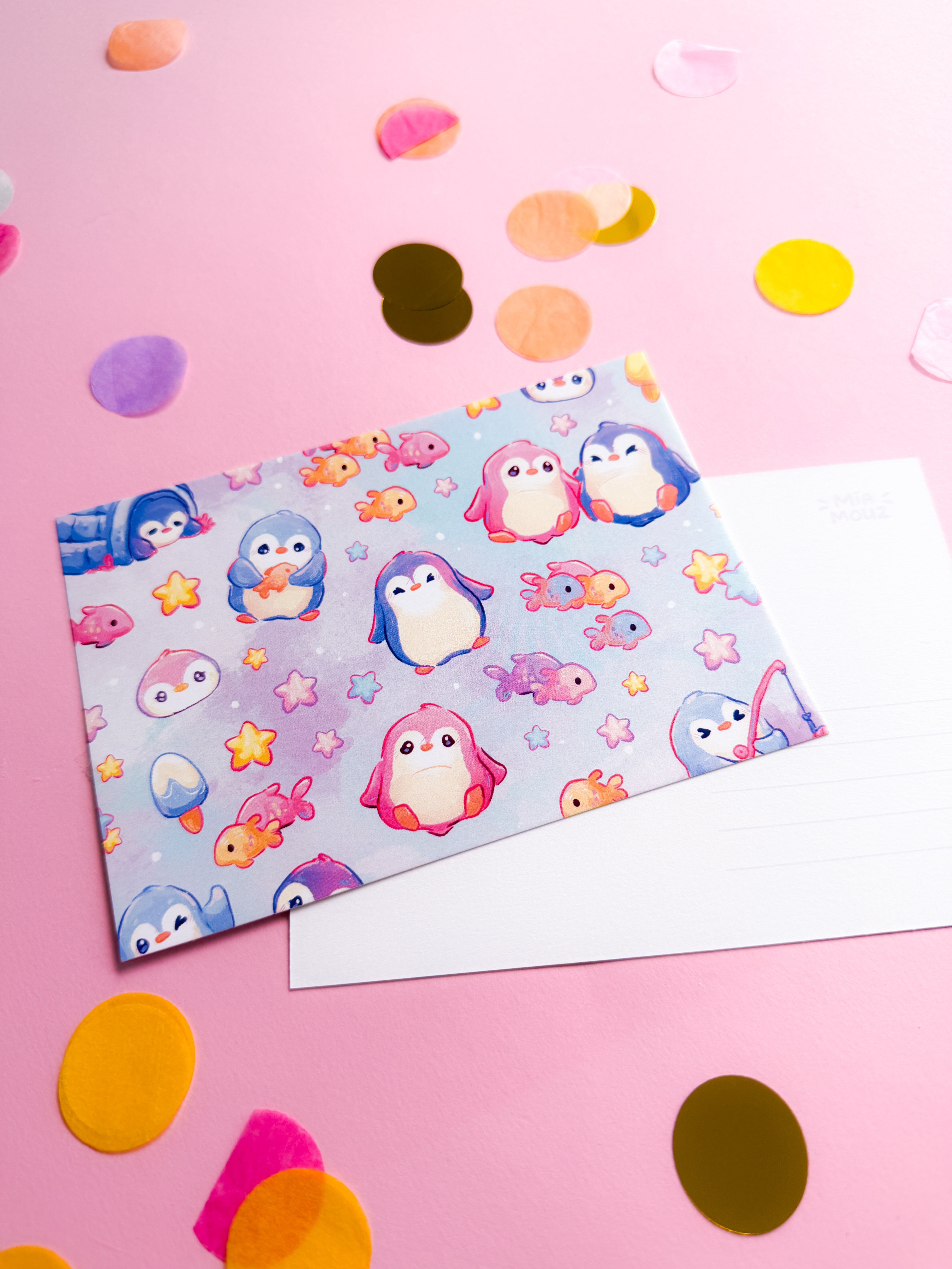 miamouz-penguins-a6-postkarte-pinguin-print-10-5x14-8cm image 2