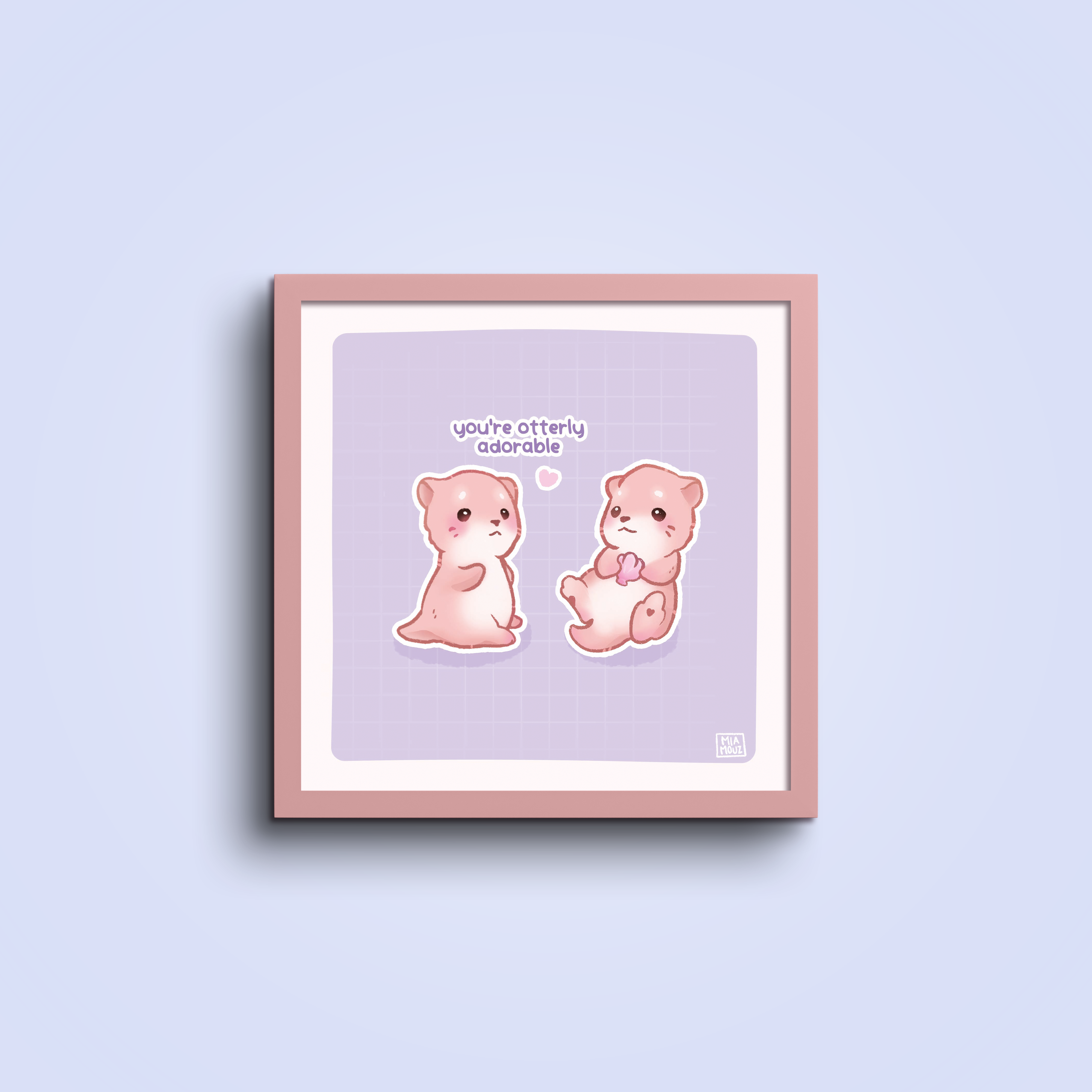 miamouz-otterly-adorable-art-print-15x15-cm-leinen image 2