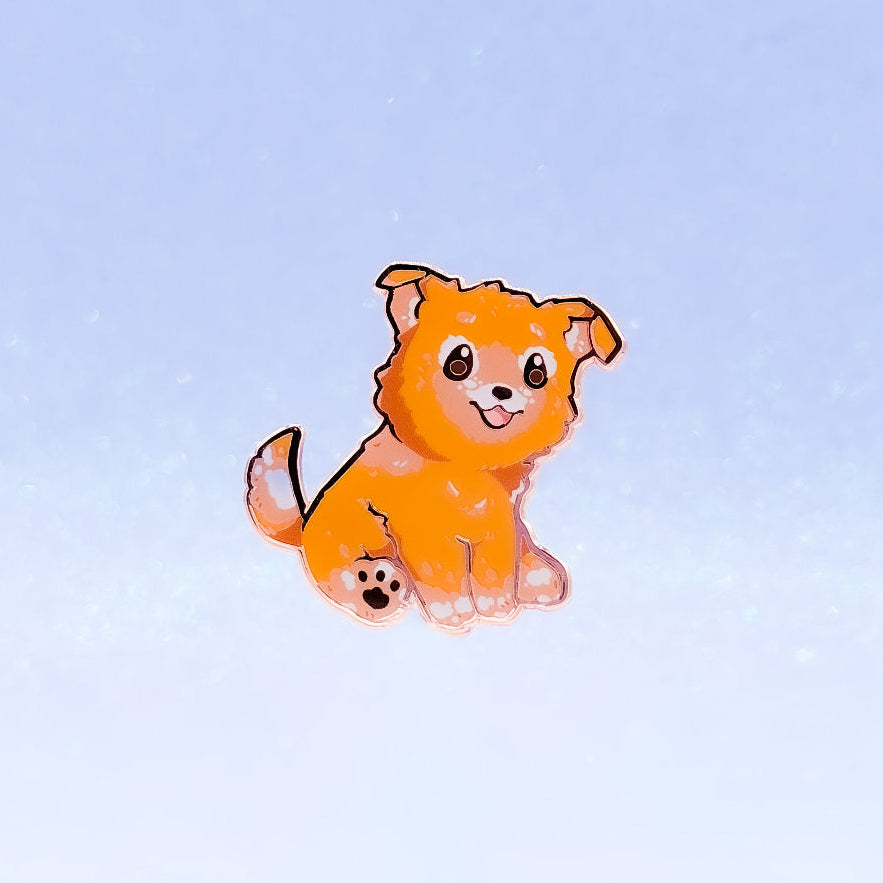 miamouz-carolina-dog-emaille-pin-rot-37mm-rosegold image 1