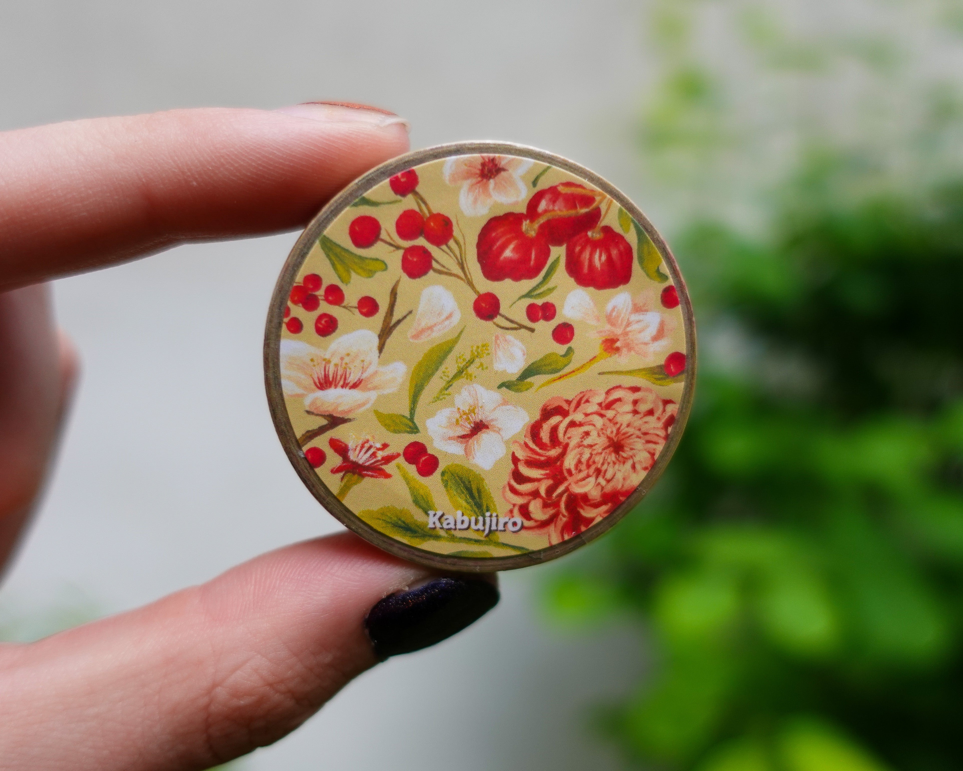 kabujiro-washi-tapes-tea-leaves-florals-15mm-10m image 3