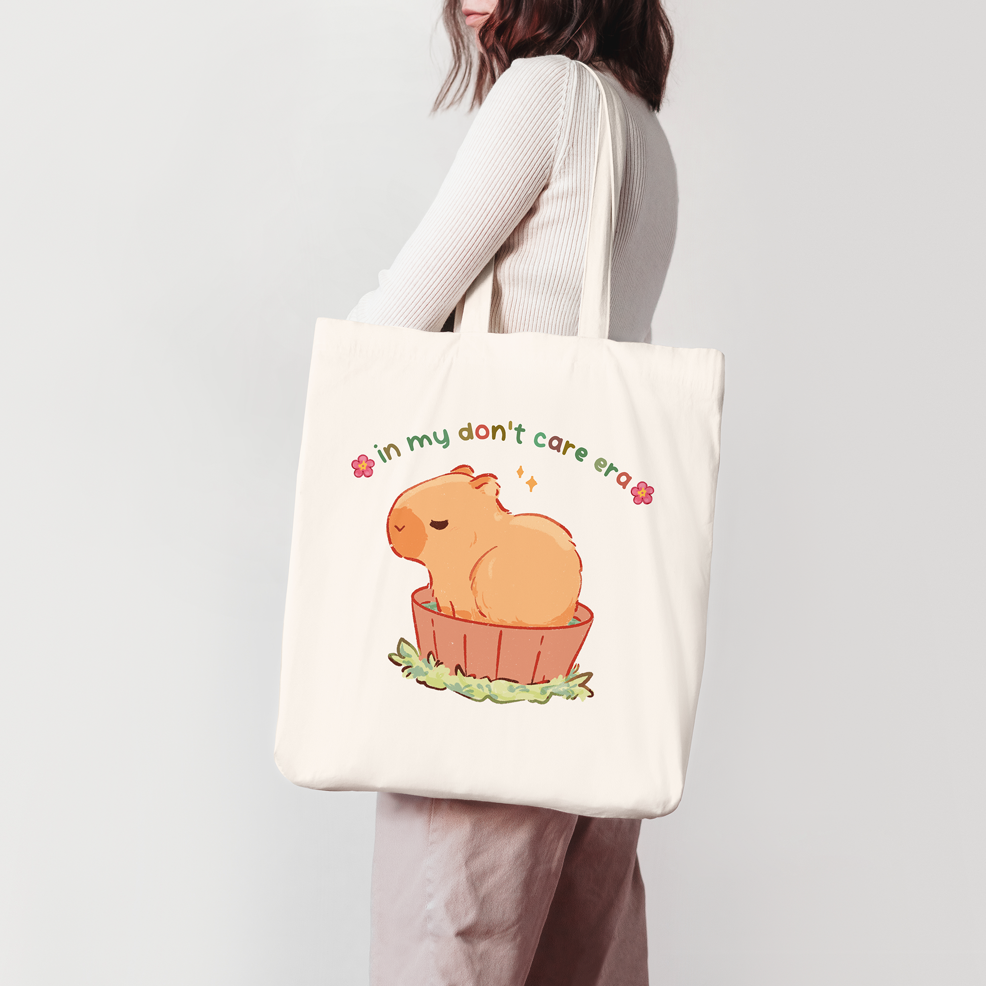 miamouz-don-t-care-era-capybara-tote-bag-baumwolle image 1