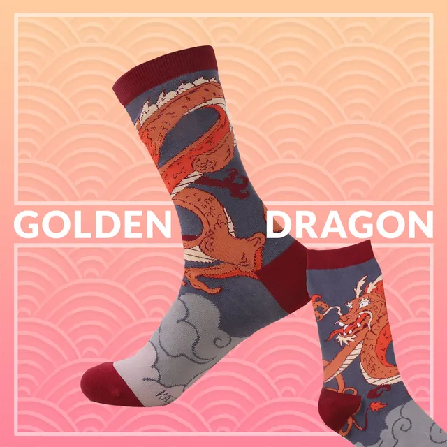 katzenjammerpins-golden-dragon-art-socks-socken-36-43 image 1