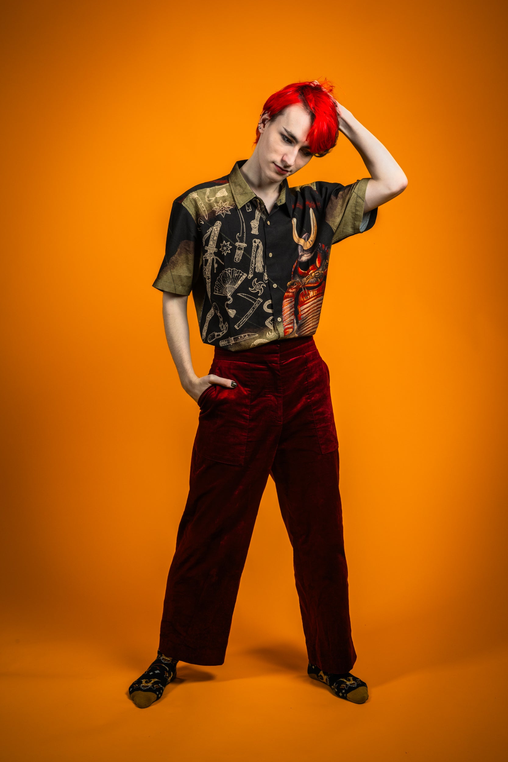 kabujiro-clothing-samurai-tiger-button-up-hemd-unisex image 5