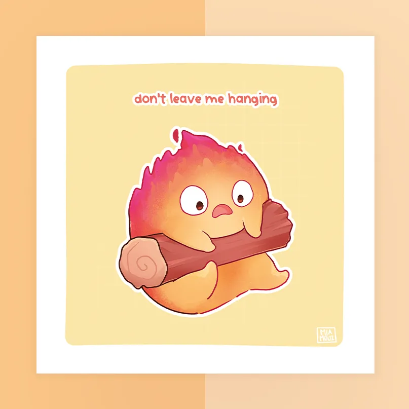 miamouz-don-t-leave-me-hanging-kunstdruck-15x15-pastell image 1