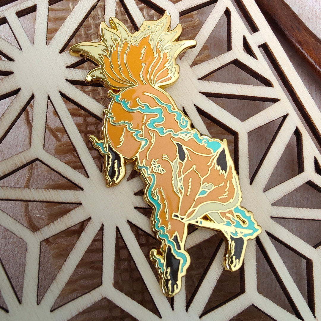 katzenjammerpins-nine-tails-emaille-pin-glow-in-the-dark image 2