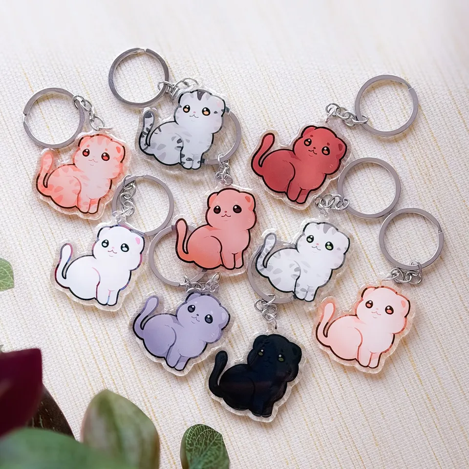 miamouz-british-shorthair-keychain-acryl-anh-nger-schwarz image 1