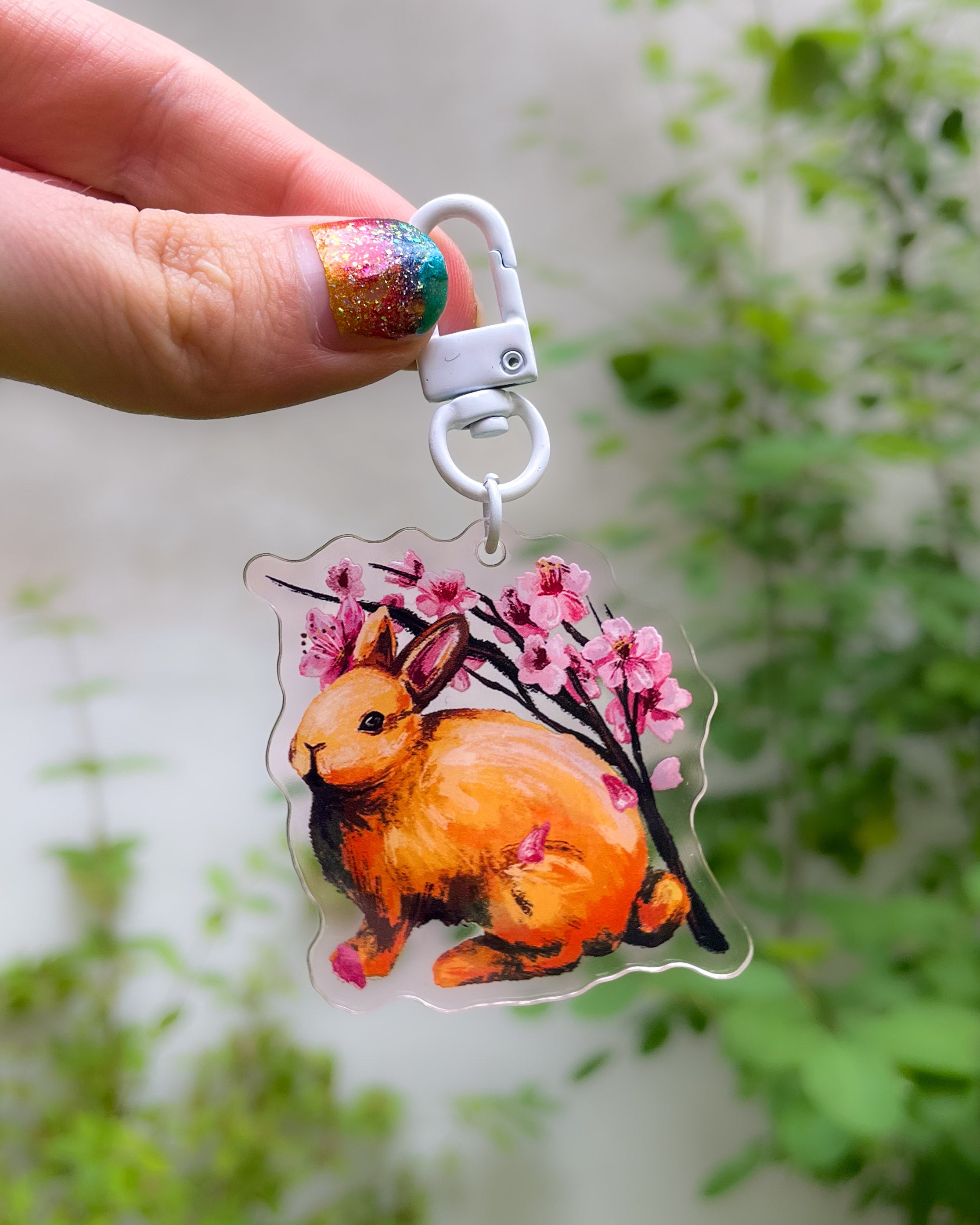 kabujiro-sakura-bunny-acryl-charm-hase-wei-5cm image 1