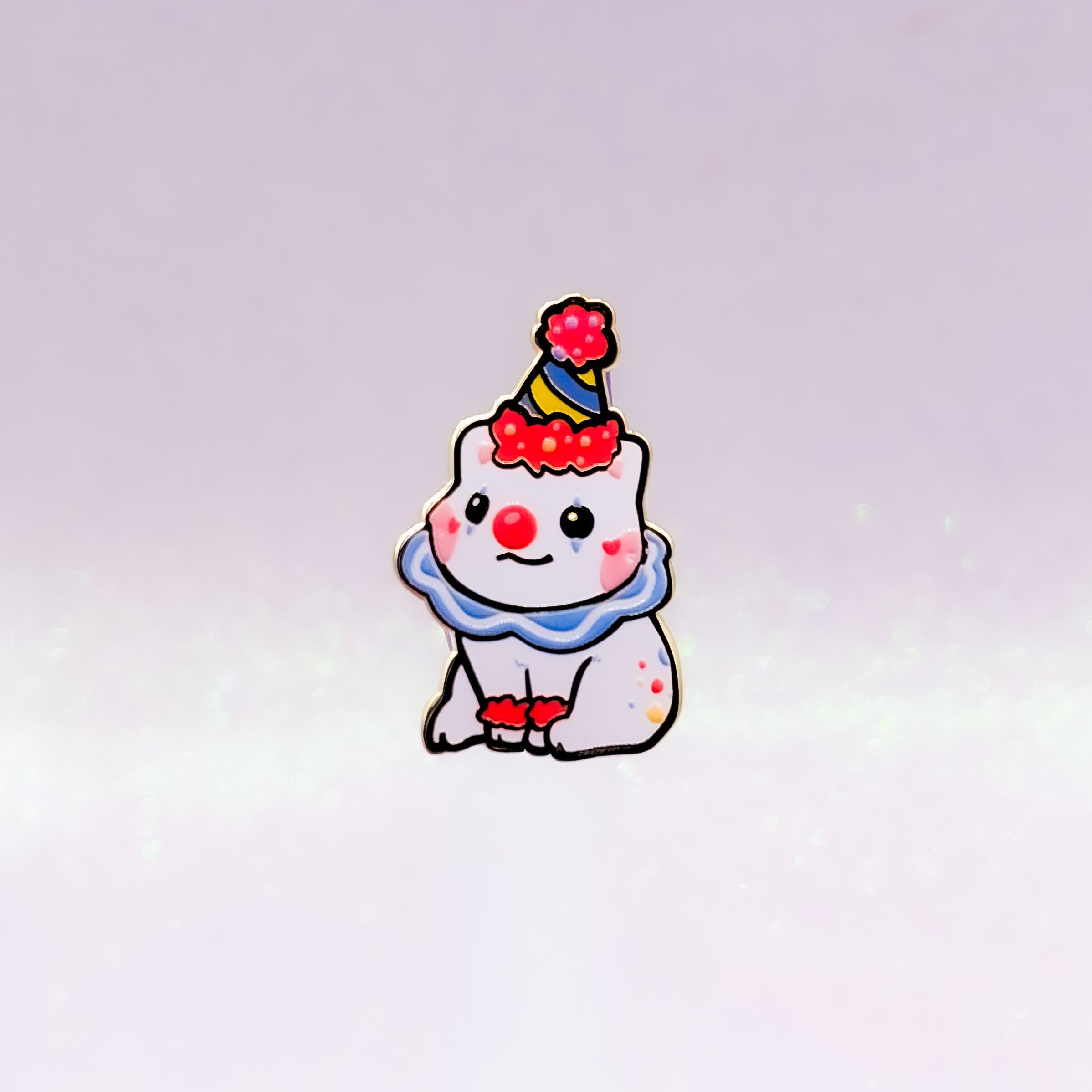 miamouz-clown-cat-enamel-pin-normale-qualit-t-gold-36-mm image 1