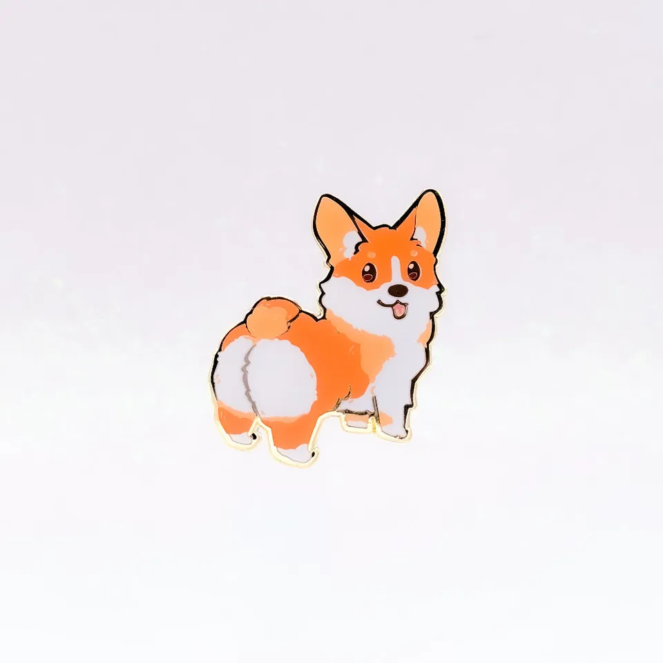 miamouz-corgi-red-emaille-pin-hund-rot-33-x-42-mm image 1