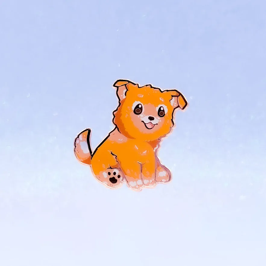 miamouz-carolina-dog-emaille-pin-rot-37mm-rosegold image 1