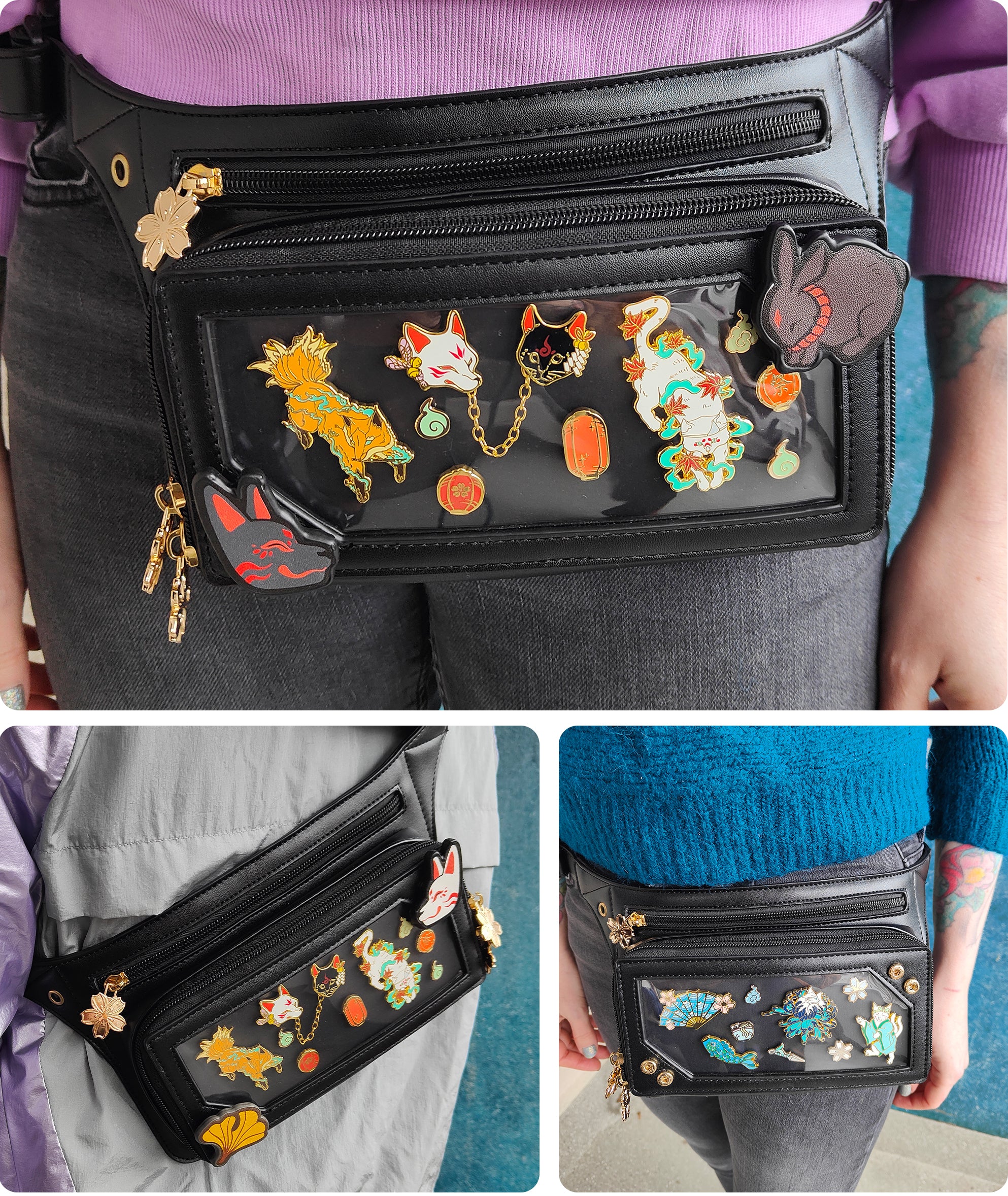 katzenjammerpins-ita-bag-ib241-1-schwarz-gold-bauchtasche image 6