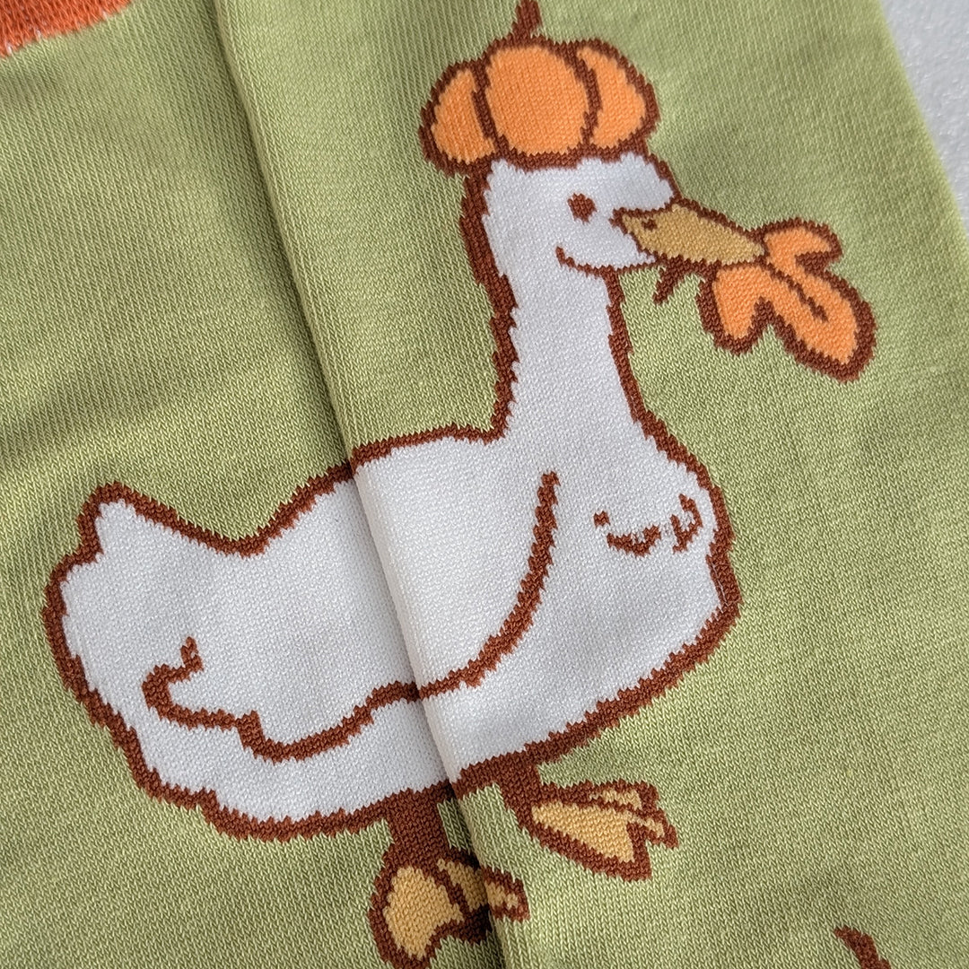 katzenjammerpins-pumpking-duck-art-socks-socken-baumwolle image 2