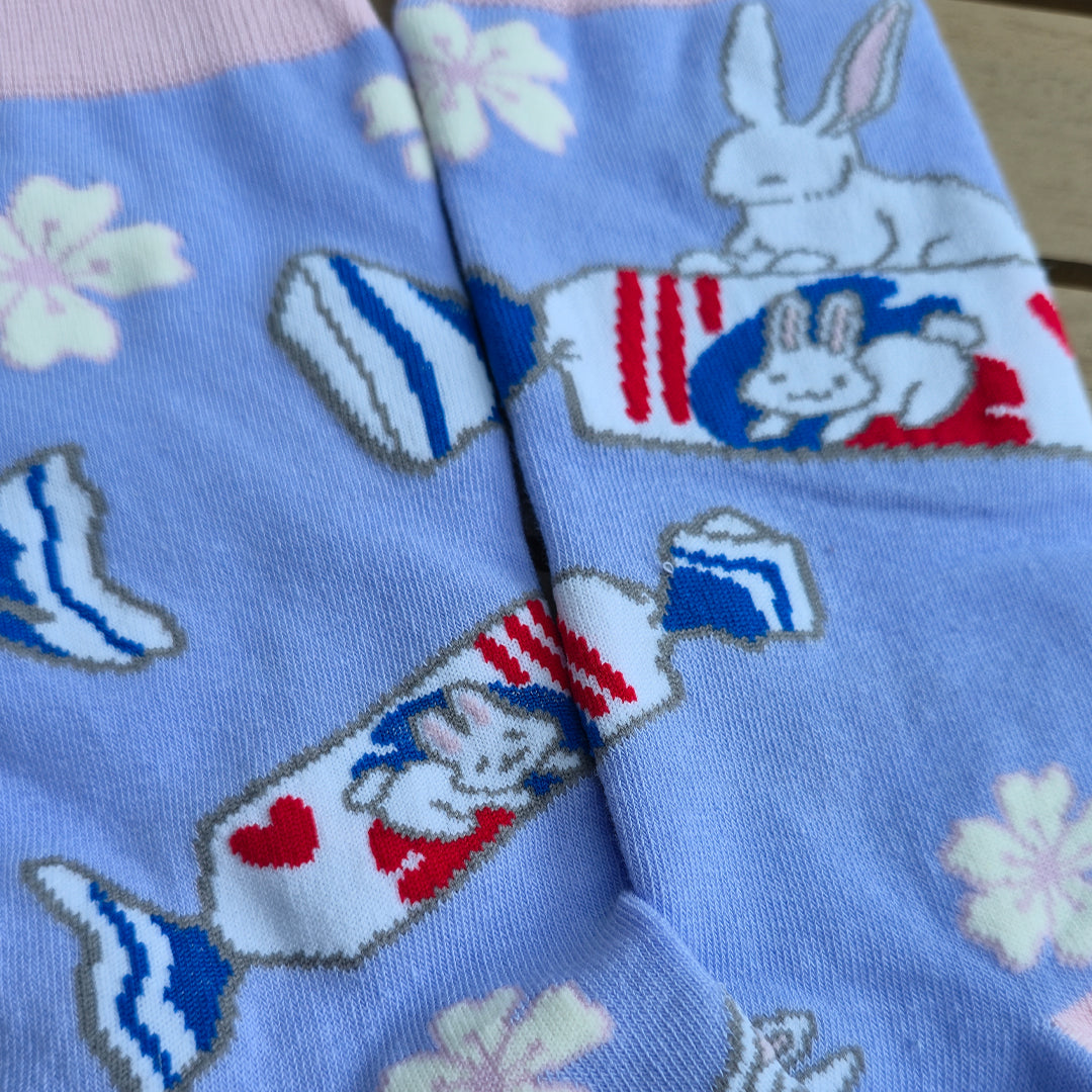 katzenjammerpins-white-rabbit-art-socken-wei-baumwolle-38-47 image 3