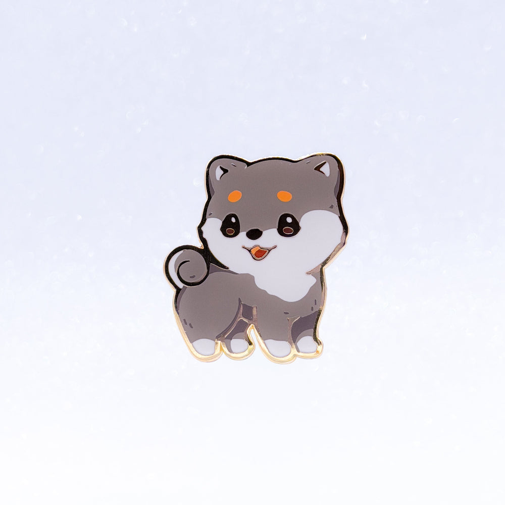 miamouz-enamel-pins-shiba-inu-black-tan-emaille-pin image 1
