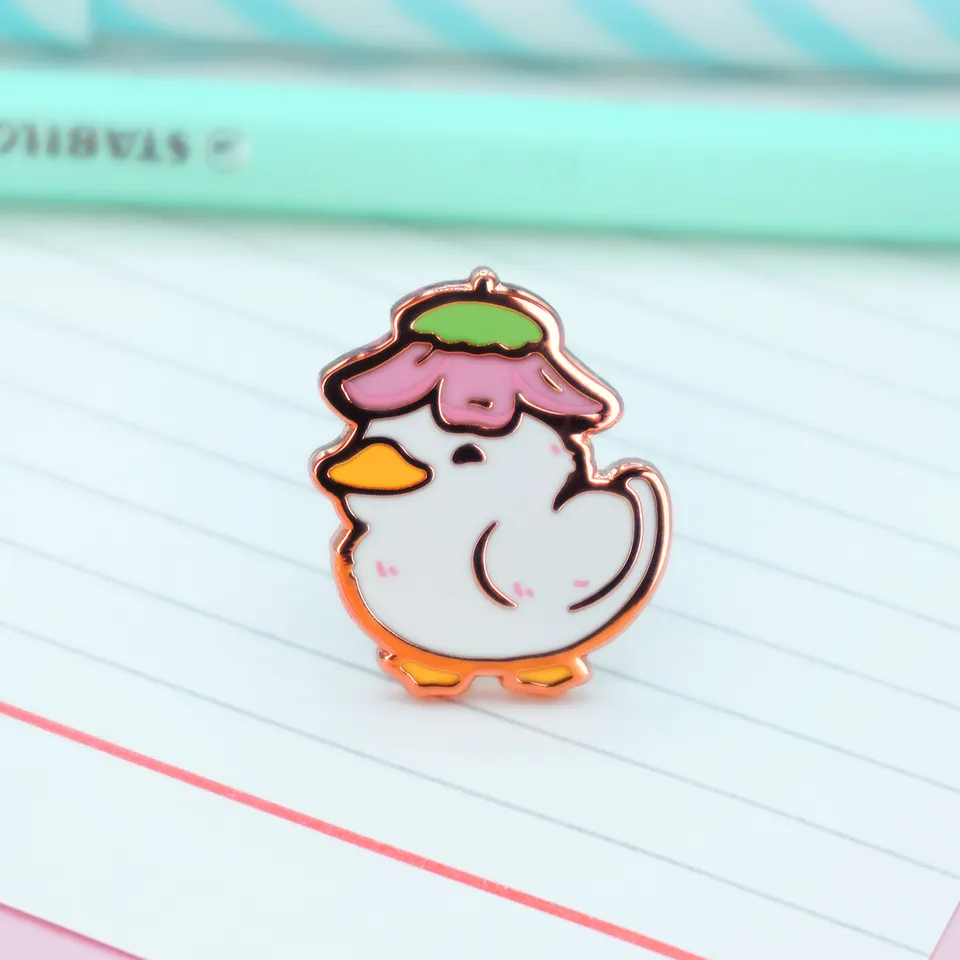 miamouz-enamel-pins-flower-duck-emaille-pin-24x20 image 1