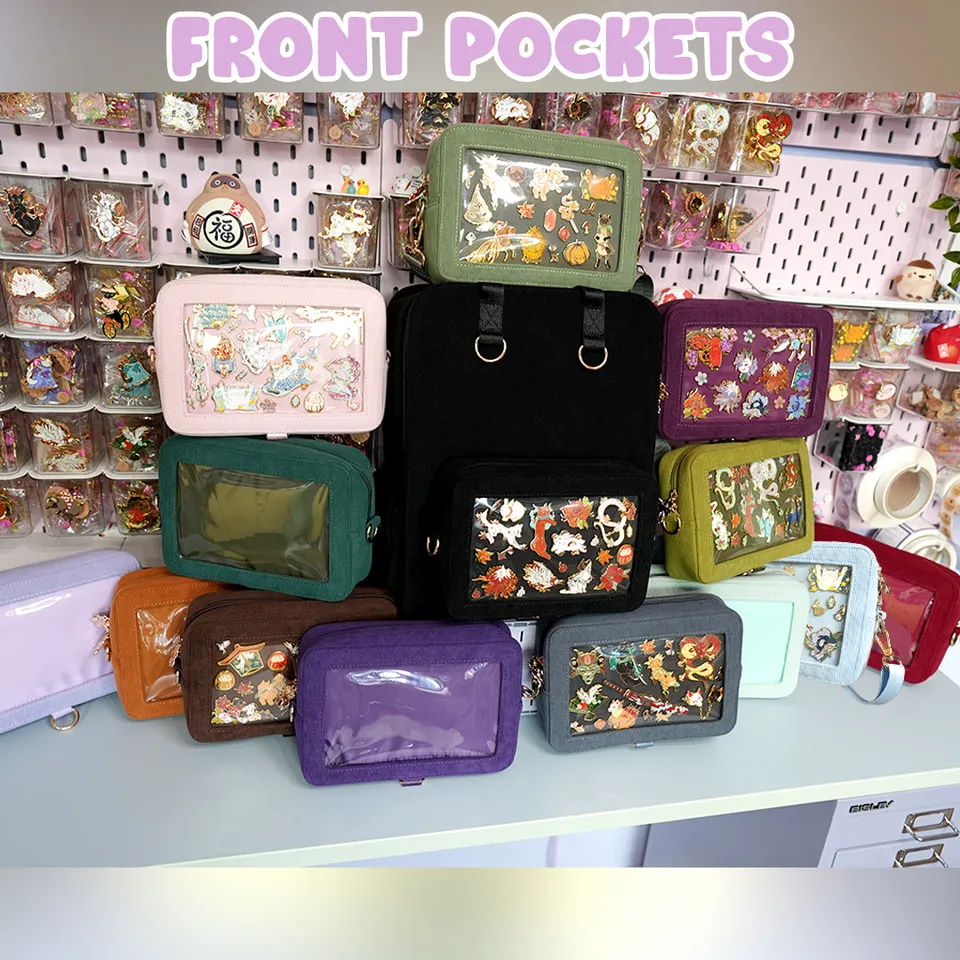 katzenjammerpins-front-pocket-ita-bag-schwarz-silber image 1